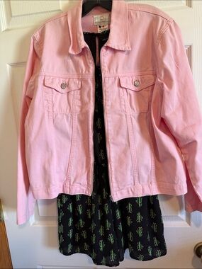 FDJ Pink Denim Jacket - Soft Pastel Pink Women's Jean Jacket